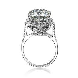 Wedding Rings Victoria Unique Luxury Jewelry 925 Sterling Sier Big White Topaz Cz Diamond Gemstones Promise Party Women Wedding Crown Dhcpt