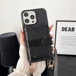 Crossbody wallet Fashion Phone Case For IPhone 15 15pro 15Pro Max 14 14plus 14pro max 13promax 13 12 12pro Cases Luxury Leather Card Holder Armband cover 1087542