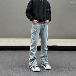 Men's Jeans For Men Street Fashion Y2k Vaqueros Trousers Autumn Baggy Hip Hop Punk Blue Casual Regular Streetwear Denim Pants Winter