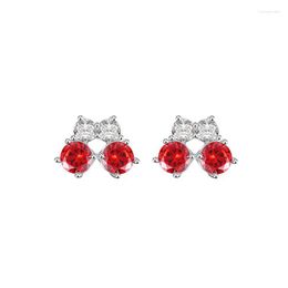 Dangle Earrings LONDANY Red Cherry Stud Women's Fashion Sweet Girl Petite Earring Accessories