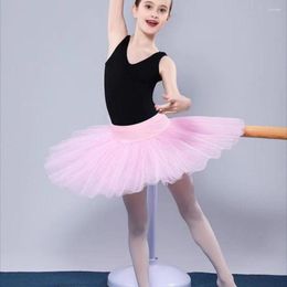 Stage Wear Professional Ballet Tutu Adult Dance Skirt Girl Swan Lake Performance Costumes White Black 7Layers Hard Mesh