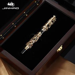 Fountain Pens Jinhao The Latest Design Dragon And Phoenix Golden Metal Fountain Pen High Quality Selling luxury writing gift pens 230906