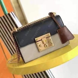 Sling bag women shoulder Bag designer handbags padlock classic chain purse Flap clutch Handbag for women Excellent Quality Leather Messenger embossing dicky0750