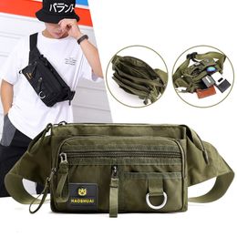 Waist Bags Anti-theft Money Pocket Phone Chest Bag Waterproof Zipper Nylon Men Waist Belt Bags Shoulder Pack Women Bum Bag Fanny Packs Male 230907