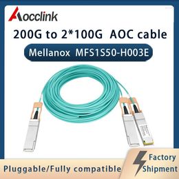 Fibre Optic Equipment 200Gb/s HDR To 2x100Gb/s; Original AOC Network Cable Sfp Transceiver Module; MFS1S50-H003E; Compatible With Mellanox