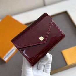 2023 designer wallets for women women Designer coin purse wallet luxury card holder purse Folding short victorine Classic brown flower notecase men wallet 41938
