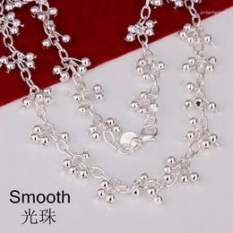 Chains Brands Silver Color Beads Necklaces For Women Fashion Designer Jewelry Party Wedding Accessories Gifts