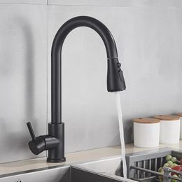 Kitchen Faucets Pull Faucet 360 Degrees Rotation Multi-function Two Ways To Get Out Of The Water Stainless Steel For Sink
