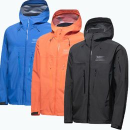 Waterproof jackets Men's outdoor sports rainstorm jacket Casual fashion coat Hooded designer brand logo long sleeve coat Hard shell waterproof jacket