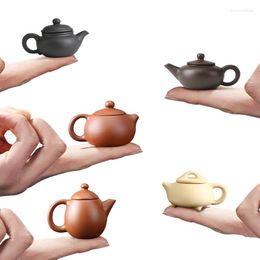 Tea Pets Purple Sand Fingertip Teapot Mini Pocket Small Handstand Teapots Zen Home Decor Accessories Yixing Teapets