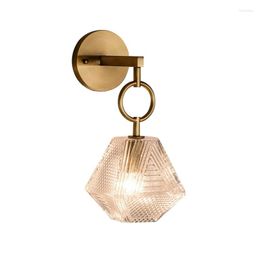 Wall Lamp Nordic Modern Full Copper Creative Lamps For Livingroom Corridor Study Mounted Light Villa Luxury Home Decoration