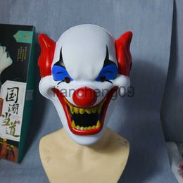 Party Masks New 2023 Red Big Nose Clown Mask Plastic Halloween Horror Mask Costume Ball Performance Props Performance Accessories x0907