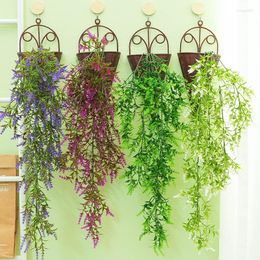 Decorative Flowers 78cm Artificial Flower Vine Simulation Lavender Wall Hanging Home Garden Fake Rattan Wedding Christmas Party Decoration