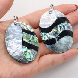 Pendant Necklaces Natural Shell Oval Mother Of Pearl Splicing Abalone Exquisite Charms For Jewelry Making DIY Necklace Accessories