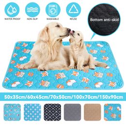 kennels pens Dog Pee Pad Blanket Reusable Absorbent Diaper Washable Puppy Training Pet Bed Urine Mat For Car Seat Sofa Cover 230906