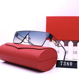 Fashion Luxury Designer Sunglasses for Men and Women Brand Sunglass Black Colour Fashion Driving Goggle Frameless Sun glasses Ladies Vintage Eyeglasses A60