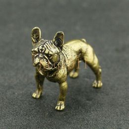 Solid Brass French Bulldog Dog Mini Statue House Decoration Animal EDC Figurines Factory Direct s DZ93248x