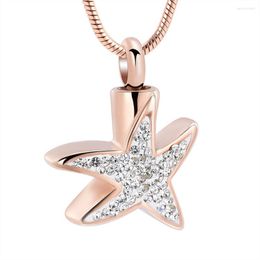 Chains Birthstone Star Urn Necklace For Ashes Cremation Jewellery Women Men Memorial Keepsake Locket Pendant