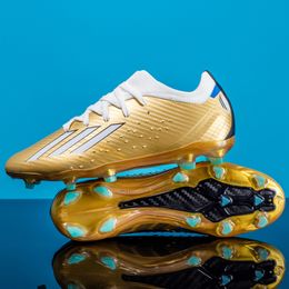 Dress Shoes High-end Fashion Golden Boots Black Knight Football Shoes Men's Women's Long Spikes Shredded Spikes Football Training Shoes 230907