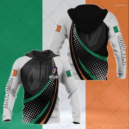 Men's Hoodies Customise Ireland Emblem Sportswear Unisex Loose Fashion Sweatshirts Men And Women Casual Clothing Oversized Streetwear