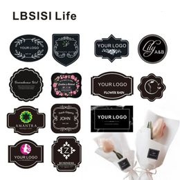 Other Decorative Stickers LBSISI Life 1000pcs Custom Print Personalised Waterproof Paper Labels Wedding Christmas Decoration 230907