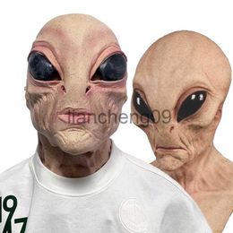 Party Masks Halloween Alien Mask Movie Cosplay Horror Variation Alien Latex Mask Party Trick Scare Headgear Funny Helmet Accessories Prop x0907