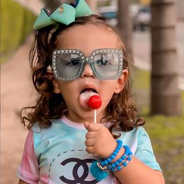 New fashion Children Bling Sunglasses boy girls High quality trending product overzied Baby Beach glasses party oculos uv40