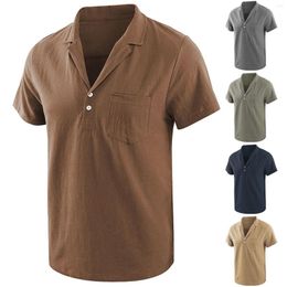 Men's Casual Shirts Male Stripped-Down Skilled Shirt Holder Handsome Short Sleeve Graphic Tee Summer Clothes For Men