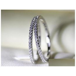 Band Rings Victoria Wieck Luxury Jewelry 925 Sterling Sier Fl Stunning White Sapphire Cz Diamond Party Women Wedding Engagement Band R Dhbgi