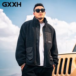 Mens Jackets GXXH Winter Mens Jackets Cashmere Casual Oversized Lamb Wool Thicken Jacket High Quality Fashion Warm Coats Brand Clothing 7XL 230906