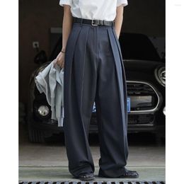 Women's Pants Spring Tailored Trousers Loose Women Straight Wide Leg Korean Baggy Joggers Streetwear Simple Commuting Crisp Thin Casual