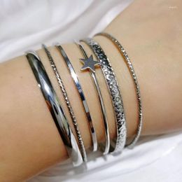 Bangle Pack Of 6 Trendy Alloy Bracelet Set Assorted Designs Hand Jewellery Material For A Fashion Forward Look Dropship