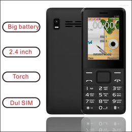 Walkie Talkie EAOR 2G 2.4 Inch Screen Feature Phone Dual SIM Card 3000mAh Big Battrey Keypad With Strong Light Torch