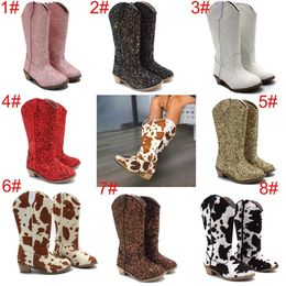 Boots Spring Winter Fashion Western Cowboy High Cylinder Boy Girls Children Baby Kids Boots 230907