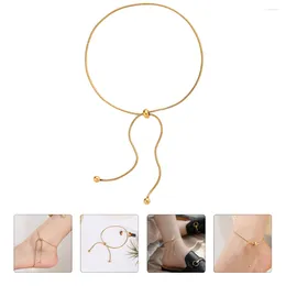 Anklets Anklet Decor Chain Snake Bone Simple Design Foot Accessory Titanium Steel Women's