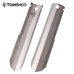 Outdoor Gadgets Tomshoo Garden Hand Serrated Shovel Camping Hiking Backpacking Trowel with Clip Tools 230906