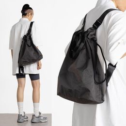 Backpack Fashion Outdoor Sports Drawstring Bags Korean High-capacity Shoulder Vintage Simple Punk Aesthetic Y2k Handbag