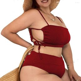 Women's Swimwear High Waist Bikini 2023 Sexy Women Solid Color Push Up Pad Two Piece Swimsuit Female Brazilian