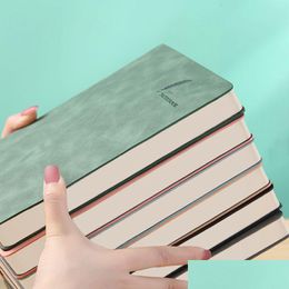 Notepads Wholesale A5 Blank Notebook Thickened Student Tal Line Soft Leather Notebooks Super Thick Cartoon Ding Notepad Christmas Gift Dhwph