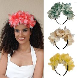 Hair Clips Big Chunky Flower Headband For Women Fashion Festival Party Decorative Floral Plant Elegant Pretty Hairwear Hairband Accessories