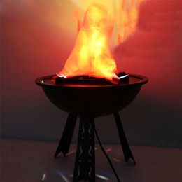 Other Event Party Supplies Halloween Decoration Simulation Fake Flame Fire Basin Decoracion De Halloween Party Horror Accessories Electric Festival Props 230906