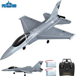 Aircraft Modle F16 4CH RC Plane 2.4G 6-Axis Falco Remote Control Aircraft One-key Aerobatic Fixed Wing F22 RC Fighter Model Foam Toys For Boys 230906