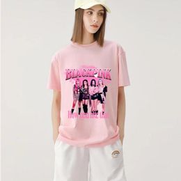 Women's TShirt T Shirt Girl 100 Cotton Oversized Black Pink Funny Star Idol Graphic Print Loose Clothing Brand Women Tee White 2023 Streetwear 230906
