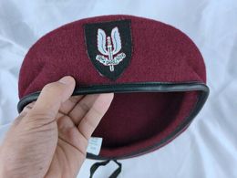 Berets British Army Special Forces GROUP Wool Purplish Red Beret Air Service SAS "WHO DARES WINS" All Sizes