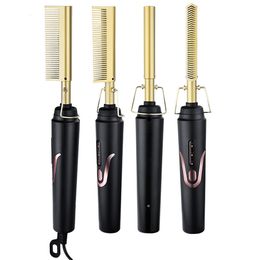 Hair Straighteners 2 in 1 Multifunction Hair Straightener Heating Comb Flat Irons Hair Straight Curling Iron AntiFrizz Electric Comb 230907