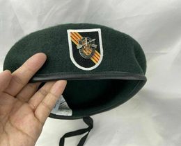 Berets Berets VIETNAM WAR US ARMY 5TH SPECIAL FORCES GROUP Blackish GREEN BERET MILITARY HAT WOOLEN CAP REPRO