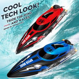 ElectricRC Boats est 24G HJ808 HJ813 HJ815 HighSpeed Remote Controlled Racing speed Boat High Speed Waterproof Electric RC boat 230906