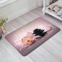 Carpets Spa Stones Flower Floor Mat Entrance Door Living Room Kitchen Rug Non-Slip Carpet Bathroom Doormat Home Decor