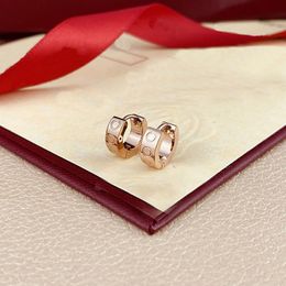 Plated gold earrings designer for women love studs earing diamond mini loop screw ohrringe luxury jewlery luxuries designer earrings elegant famous