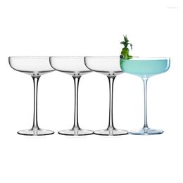 Wine Glasses 4PCS 180ML Coupe Cocktail Glass Martini Crystal Set Of 4